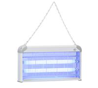 Outsunny Mosquito LED Killer Lamp 30 W Wall-mounted Insect Zapper, Steel-Grey