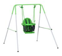 Outsunny Nursery Swing with Safety Seat Belt - Support Back for Indoor Outdoor | TJ Hughes