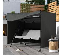 Outsunny 3 Seater 600D Oxford Patio Swing Chair Cover Outdoor Garden Furniture Rain Protection Protector Waterproof Anti-UV, 205 x 124 x 164cm, Dark Grey