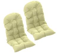 Outsunny Outdoor Adirondack Chair Cushions Set of 2 Tufted High Back Patio Chair Cushions with Ties Non-Slip Replacement Seat Pads for Adirondack Ch