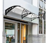 Outsunny Outdoor Curved Window Porch Canopy Awning Uv Rain Cover 0.8X2M In Clear Clear