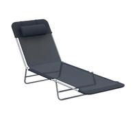 Outsunny Lounge Chair 01-0336 Textilene, Steel Black