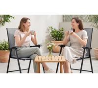 Outsunny Outdoor Folding Chairs: A/Light Grey