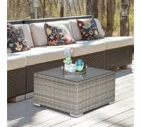 OUTSUNNY Outdoor Garden Furniture Rattan Single Middle Sofa w/ Cushions in Grey Outsunny Grey