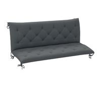 Outsunny 3 Seater Bench Cushion, Garden Chair Cushion with Back and Ties for Indoor and Outdoor Use, 98 x 150 cm, Dark Grey