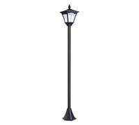 Outsunny Outdoor Garden Solar Post Lamp Photosensitive Led Lantern Bollard Pathway 1.2M Tall Black