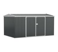 Outsunny Outdoor Garden Storage Shed Steel Tool Storage Box for Backyard Grey | TJ Hughes