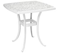 Outsunny Outdoor Garden Table with 38mm Dia. Umbrella Hole, Cast Aluminium Patio End Table with Anti-slip Foot Pads for Garden