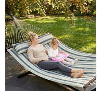 Outsunny Outdoor Hammock with Stand Detachable Pillow, 120kg Capacity, Green