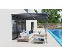 Outsunny Outdoor Patio Gazebo Pergola, Aluminum Post, 4.35 x 3 m PC Roof