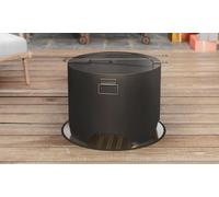 Outsunny Outdoor Round Fire Pit with Lid and Poker