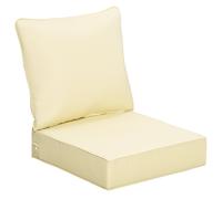 Outsunny Outdoor Seat and Back Cushion Set - Beige