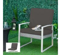 Outsunny Seat & Back Cushion Set – Replacement Cushions, Polyester, 56 x 52 x 7 cm, Dark Grey