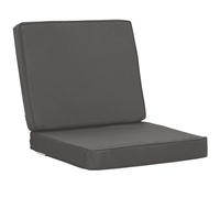 Outsunny Set of 2 Garden Seat and Back Cushion Set, Replacement Cushions for Outdoor Furniture w/ Seat Cushion & Back Cushion, Dark Grey Aosom UK