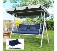 Outsunny Outdoor Seat Cushions Back Cushion With 2 Pillows, Seat Pads