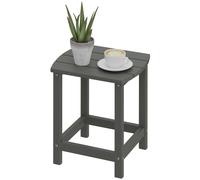Outsunny Outdoor Side Table, Adirondack Side Table, Indoor Outdoor, Grey Grey