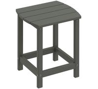 Outsunny Outdoor Side Table, Garden Coffee Table, All-Weather Adirondack Side Table for Garden, Beach, Indoor Outdoor, Grey