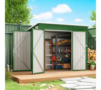 Outsunny Outdoor Storage Shed, 7.5 x 4.3ft Metal Garden Shed, Green
