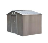 Outsunny Outdoor Storage Shed (Galvanised Metal Grey)