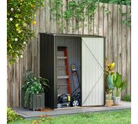Outdoor Storage Shed Steel Garden Shed w/ Lockable Door for Garden Outsunny Black One Size