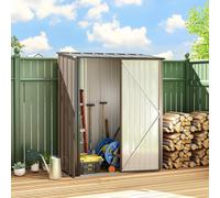Outsunny Outdoor Storage Shed w/ Lockable Door for Garden, Brown