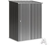 Outdoor Storage Shed Steel Garden Shed w/ Lockable Door for Backyard Patio Lawn