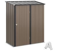 Outsunny Outdoor Storage Shed w/ Lockable Door for Garden, Brown