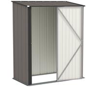 Outsunny Outdoor Storage Shed w/ Lockable Door for Garden, Light Grey