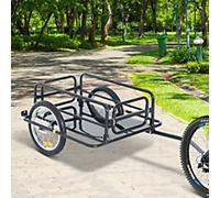 Outsunny Outdoor Storage Trailer Black 715 x 490 mm