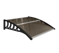 Outsunny Outdoor Window Door Canopy Fixed Awning Porch UV Water Cover Brown