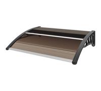 Outsunny Outdoor Window Door Canopy Fixed Awning Porch Uv Water Cover In Brown Brown