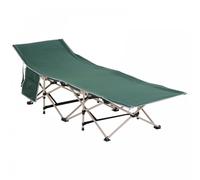 Single Person Folding Camping Cot Portable Camp Sleeping Bed w/ Carry Bag Outsunny Green One Size