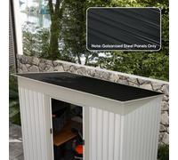 Outsunny Pack Of 12 Metal Roofing Sheets For Greenhouse, Dark Grey