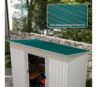 Outsunny Pack Of 12 Metal Roofing Sheets For Greenhouse, Green