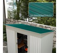 Outsunny Pack Of 12 Metal Roofing Sheets For Greenhouse And Shed Green, Green