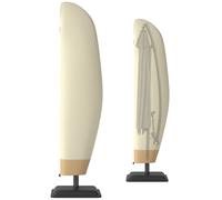 Outsunny Parasol Cover, 600D Oxford Cantilever Umbrella Cover Fit for 2-4m Parasol, Banana Umbrella Protector with Zipper for Outdoor Garden, Patio, White