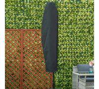 Outsunny Parasol Cover, Patio Cantilever Cover, Banana Umbrella Protector with Rod, Zipper for 2-4 m Parasol for Outdoor Garden, Patio, Dark Grey - Dark Grey - Oxford Fabric - Φ56cm x 220cm