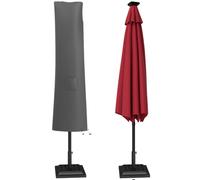 Outsunny Parasol Umbrella Cover, Outdoor Protector for Garden, Grey