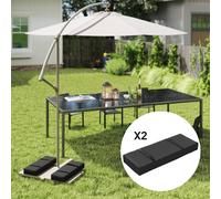 Outsunny Parasol Weights Set Of 2, Parasol Base Weights Bags, Black