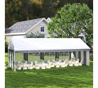 Outsunny 8 x 4m Party Tent - Marquee Gazebo with Sides - Windows and Double Doors | TJ Hughes