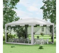 Outsunny 4 x 3m Party Tent Waterproof Garden Gazebo Canopy Wedding Cover Shade - 395cm x 295cm x 255cm