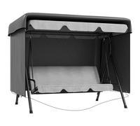 Outsunny 215x155x150cm Swing Chair Cover - Heavy-Duty PE, UV-Resistant, Drawstring Fastening, Grey (84B-265V00CG)
