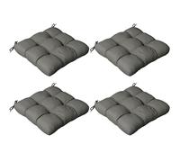 Outsunny Patio Chair Cushion Set: 4-Piece Tied Seat Pads for Indoor & Outdoor Seating, Charcoal Grey Comfort Aosom UK