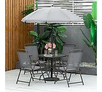 OutSunny Patio Dining Set Grey 640 x 900 mm