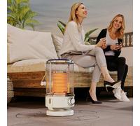 Outsunny Patio Electric Heater with Separation Coil, 2000KW Infrared Heater - White - Dia. 23 x 44H cm