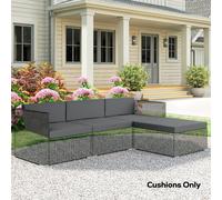 OUTSUNNY Patio Furniture Cushions Water-Repellent in Dark Grey Outsunny Dark Grey
