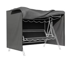 Outsunny Patio Swing Chair Cover 3 Seater 205 x 124 x 164cm Deep Dark Grey | 600D Oxford, Heavy Duty, Outdoor Garden Furniture, Rain Protection Protector, Anti-UV