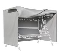 Outsunny Patio Swing Chair Cover 3 Seater 205 x 124 x 164cm Deep Light Grey