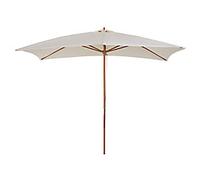 OutSunny Patio Umbrella 2000 mm Water-Resistant Polyester, Wood Cream