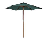 OutSunny Patio Umbrella 2500 mm Water-Resistant Polyester, Wood Green